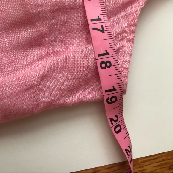 Talbots sleeveless linen front tie pink shirt 👚 - Picture 7 of 7